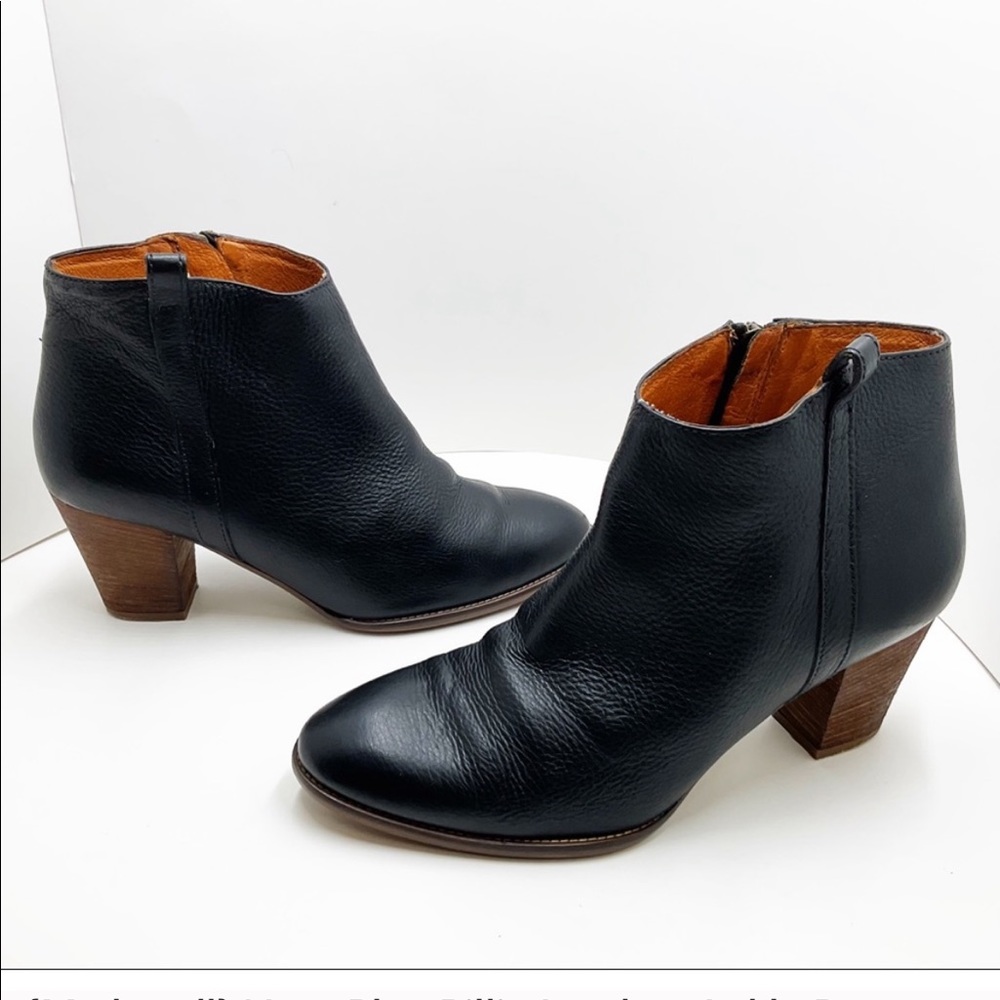 Madewell Black Billie Leather Ankle Boots